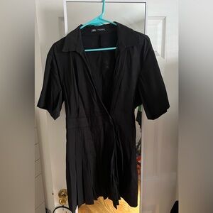 Zara Black Short Sleeve Dress